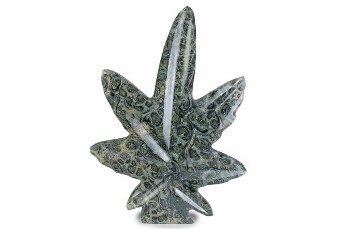 Kambaba Jasper “Maple Leaf” Sculpture or Soap Dish #378839